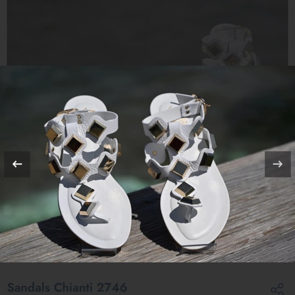 MARE BLU made  in Italy -  leather woman’s sandals - size 7.5 - NWT